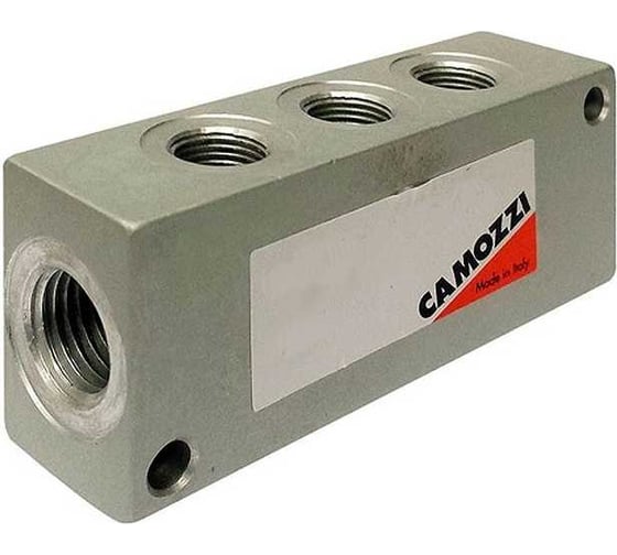 Изображение товара Коллектор резьбовой 3043 1/2-3D-3/8 Camozzi 50-3043-59583