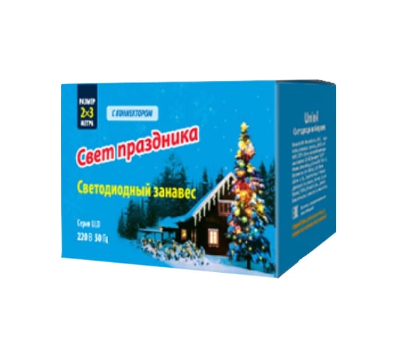 Изображение товара Светодиодный занавес с эффектом мерцания Uniel ULD-C2030-240/TWK RED, IP67, 3х2м UL-00001357