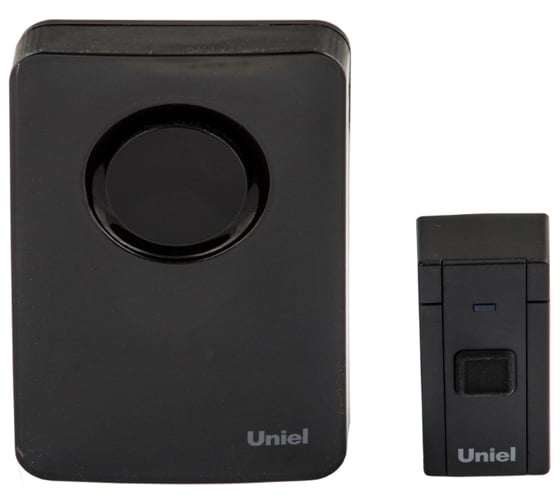 Изображение товара Электронный звонок Uniel UDB-092W-R1T1-36S-BL 220В, 36 мелодий, черный UL-00006437