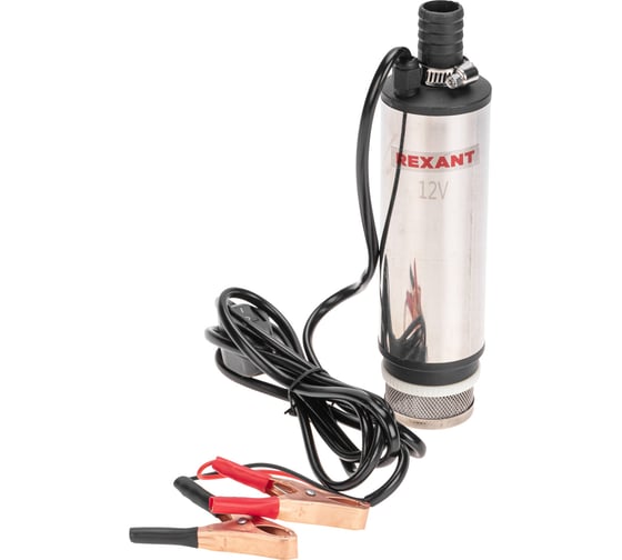 Изображение товара Погружной насос перекачки топлива REXANT 12 В, 35 л/мин, с фильтром, 51 мм 80-0214