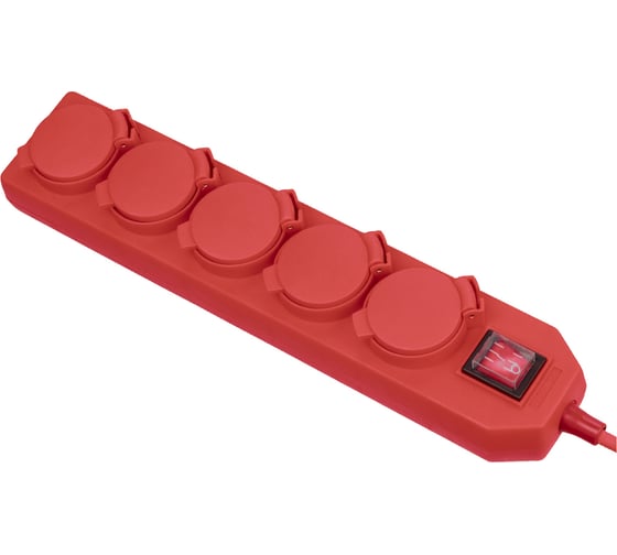 Изображение товара Силовой удлинитель TDM ELECTRIC Уз16-05В, с крышками, IP44, выключатель, 5 мест, 20м, КГ 3х1,5 SQ1302-0024