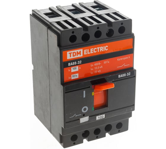 Изображение товара Автоматический выключатель TDM ELECTRIC ВА88-32 3Р 100А 25кА SQ0707-0008