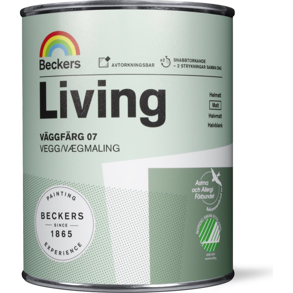 фото Краска beckers living vaggfarg 07 a мат 0,9 л 710000337