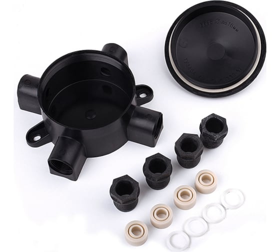 Изображение товара Коробка ответвительная Электротехник У409-4 у1,5, 4 ответвления, ip65, ET002870