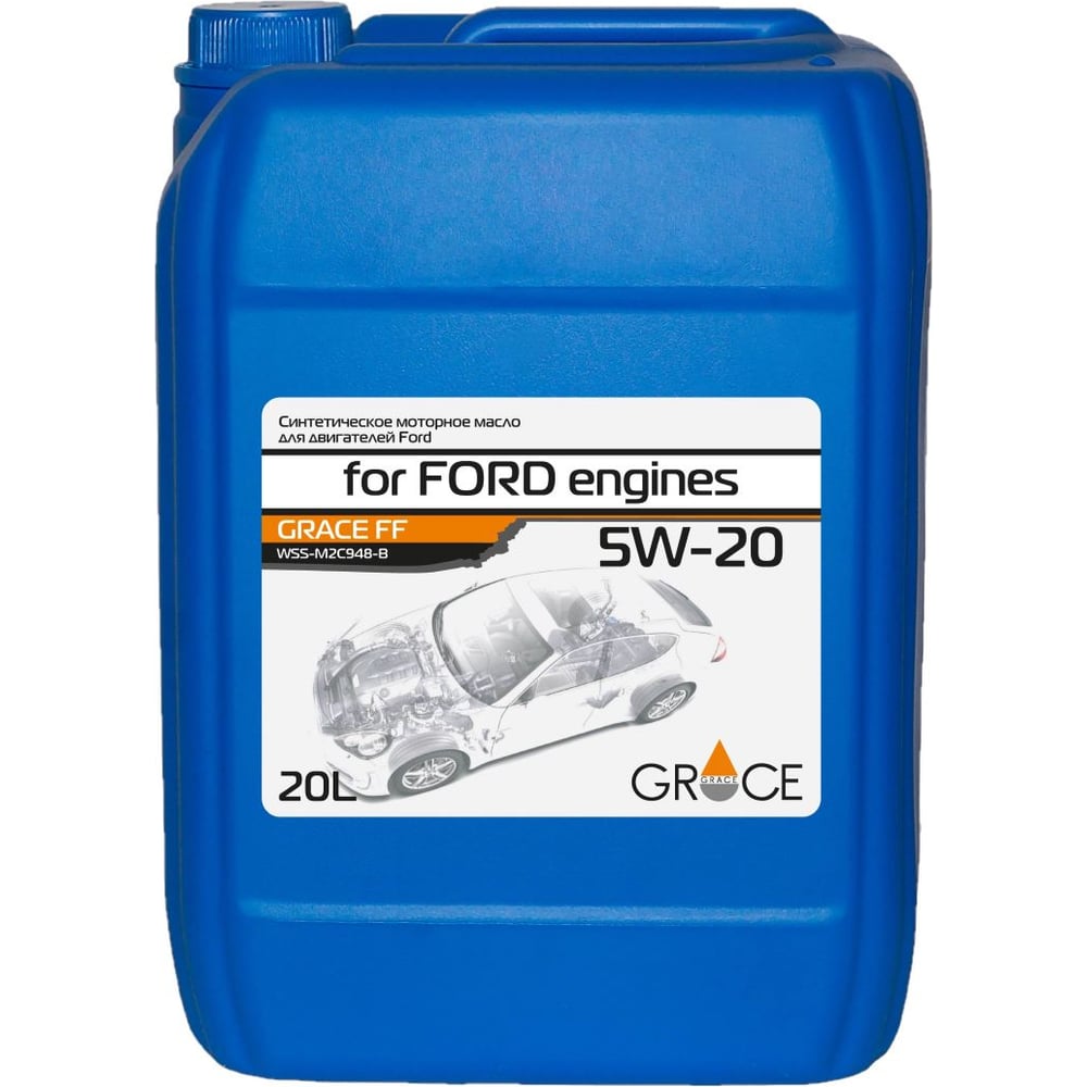 фото Масло моторное синтетическое grace ff 5w-20 20 л
