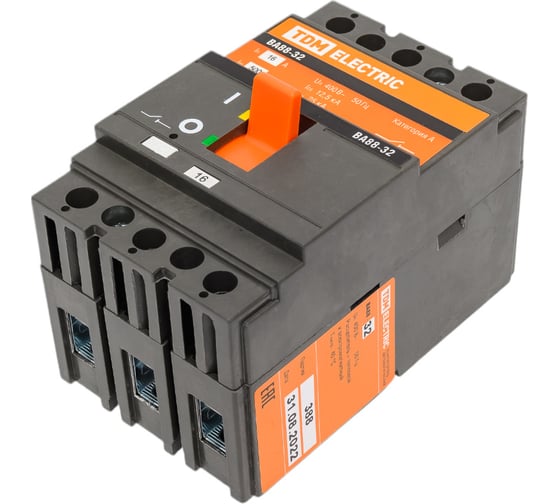 Изображение товара Автоматический выключатель TDM ELECTRIC ВА88-32, 3Р, 16А, 25кА SQ0707-0001
