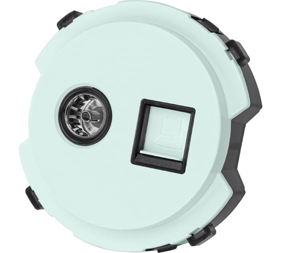 Изображение товара Розетка компьютерная rj45 + tv розетка TDM ELECTRIC оконечная фисташковая, "байкал" SQ1819-0119