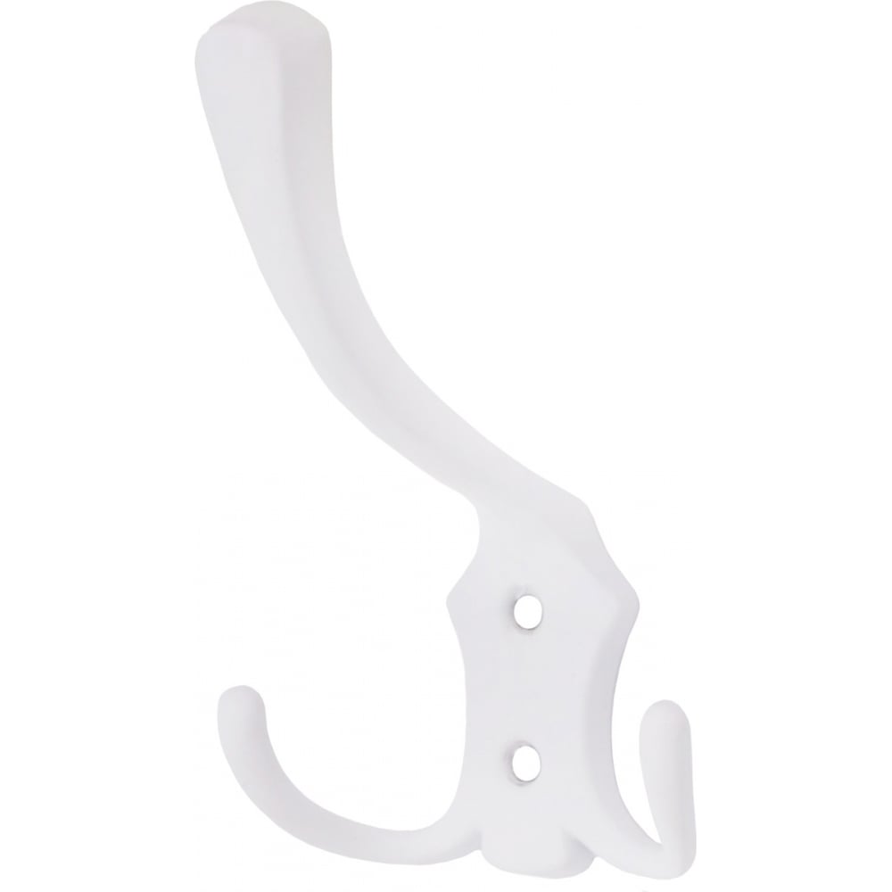 Изображение товара Мебельный крючок AKS WP59 белого цвета с 3 рожками в упаковке