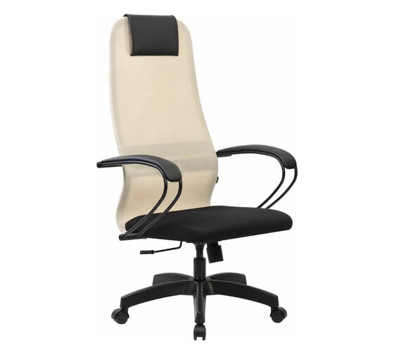 Изображение товара Кресло BRABIX Premium Ultimate Ex-800 пластик, плотная двойная сетка Х2, черное/бежевое 532916