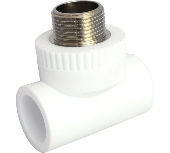 Изображение товара Комбинированный тройник VALFEX PP-R белый, 20х3/4 дюйма НР 10128120 127-0524