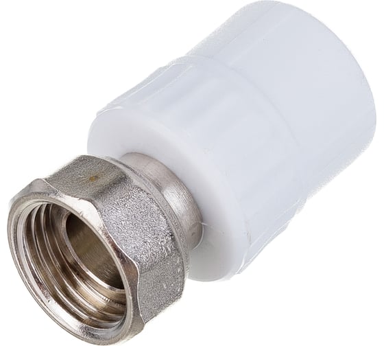 Изображение товара Комбинированная муфта VALFEX PP-R белая, 20х1/2 дюйма, с накидной гайкой 10139020 127-0258