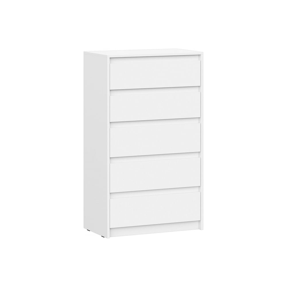 Изображение товара Комод Woodville Айден КМ06-700 ЛДСП белый 5 ящиков минимализм