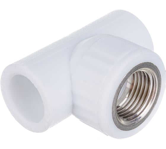 Изображение товара Комбинированный тройник VALFEX PP-R белый, 20х1/2 дюйма ВР 10127020 127-0515