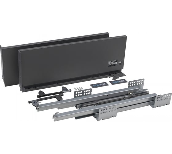 Изображение товара Система ящиков AKS Slimbox 175x300 мм, высокий,с доводчиком, графит, правый и левый 83078