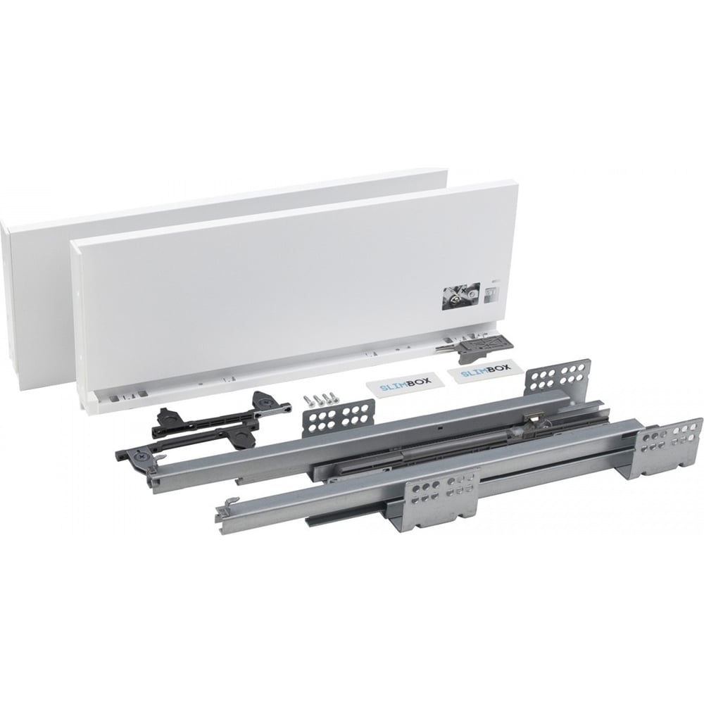 Изображение товара Система ящиков AKS Slimbox 175x300 мм, высокий, с доводчиком, белый, правый и левый 83077