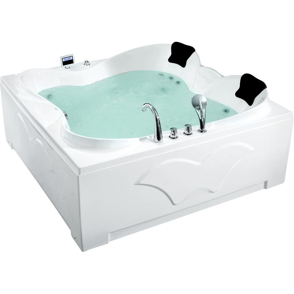 Изображение товара Акриловая ванна GEMY G9089 K R двухместная с гидромассажем и стильным дизайном