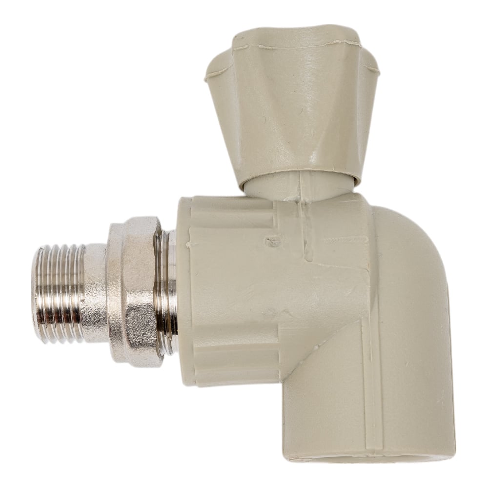 Кран PP-R серый шар Valfex 25х1/2 дюйма НР угл д/рад 10148125Г