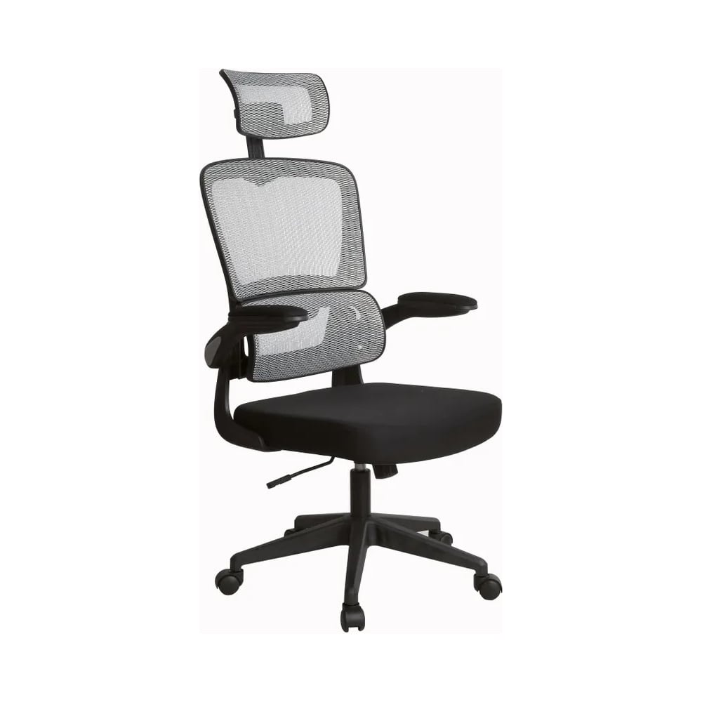 Изображение товара Компьютерное кресло Gramber С15 с регулируемыми подлокотниками и механизмом качания с серо-черным д