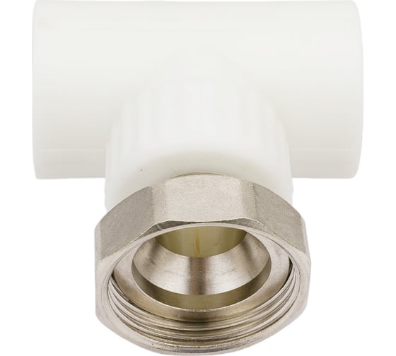 Изображение товара Комбинированный тройник VALFEX PP-R белый, 32х1 1/4 дюйма, с накидной гайкой 10140132 127-0534