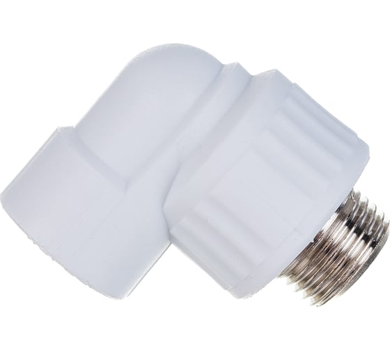 Изображение товара Комбинированный угольник VALFEX PP-R белый, 20х1/2 дюйма НР 10126020 127-0592