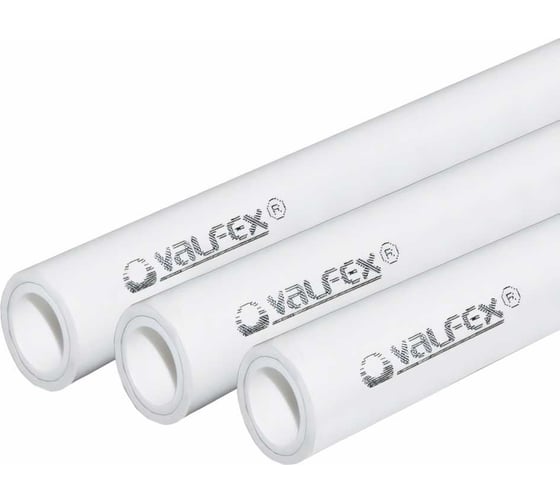 Изображение товара Труба VALFEX PP-R белая, армированная алюминием, 20х3.4 мм, 2 м, Т 90°С Ру25 SDR6 101040202 033-2466