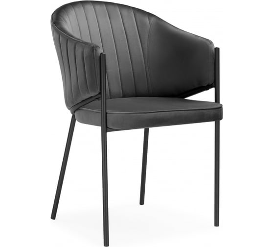 Изображение товара Стул на металлокаркасе Woodville Kortni dark grey / black 15703