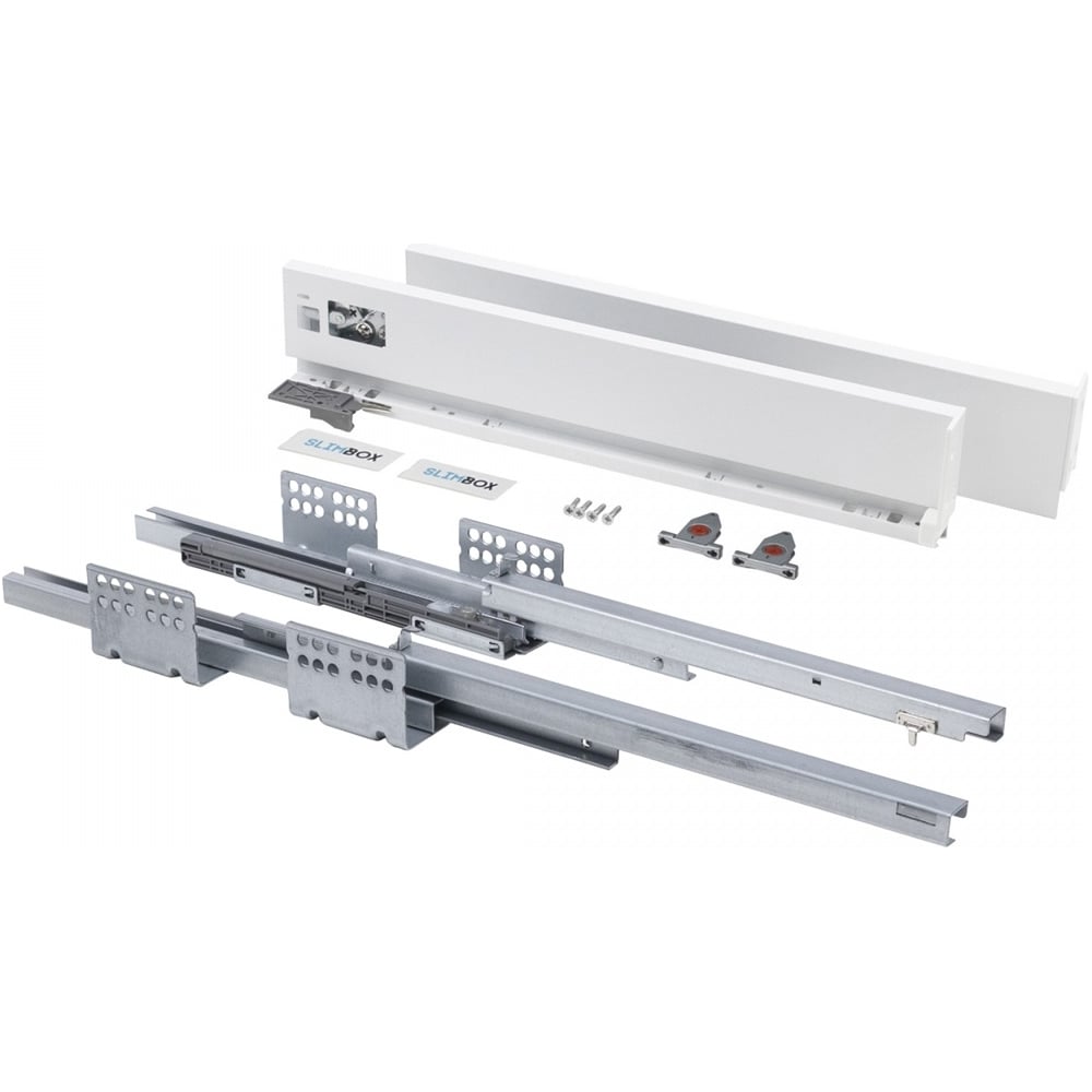 Изображение товара Система ящиков AKS Slimbox 90x350 мм с доводчиком, белый, низкая