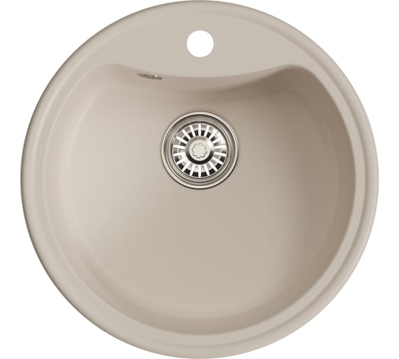 Изображение товара Мойка MIXLINE ML-GM09 круглая, белая 331, 510 мм, глубина чаши 190 NEW 551801