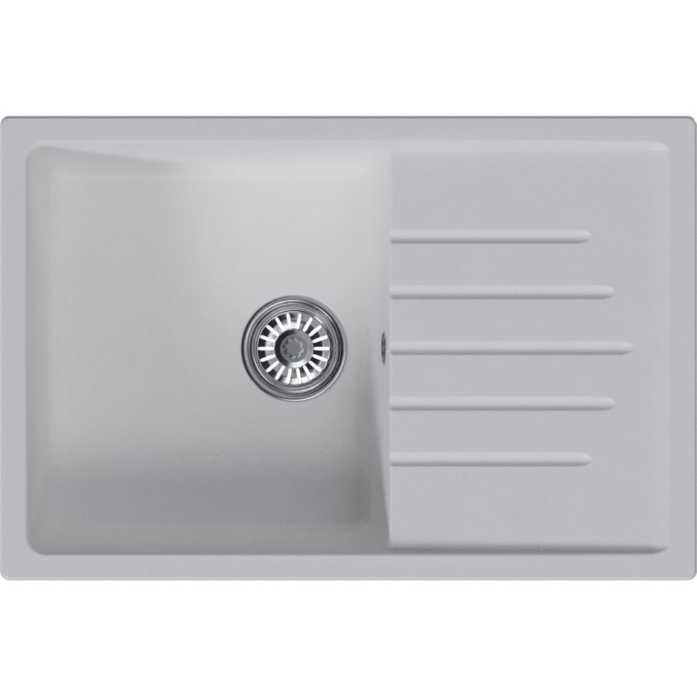 Изображение товара Мойка кухонная MIXLINE ML-GM19 с крылом ультра-белая врезная 750х500 мм