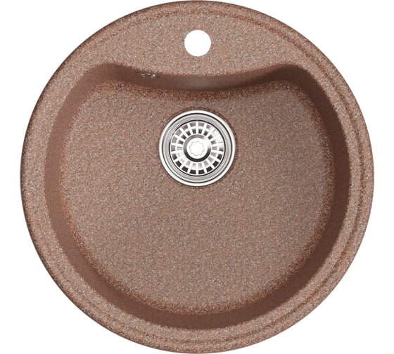 Изображение товара Мойка MIXLINE ML-GM09 круглая, терракотовая 307, 510 мм глубина чаши 190 NEW 551794