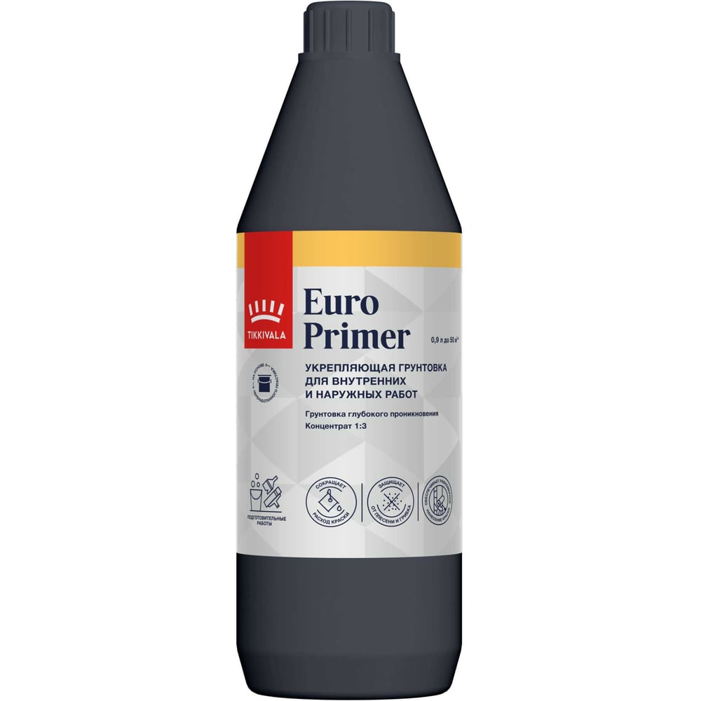 Изображение товара Грунтовка Tikkurila EURO PRIMER 0,9 л для глубокого проникновения