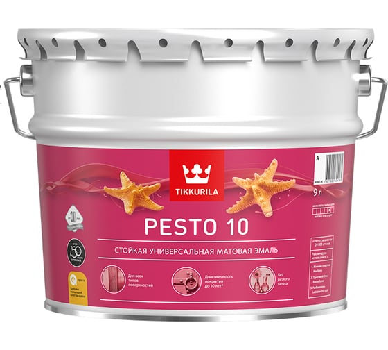 Изображение товара Краска Tikkurila PESTO 10 база A 9 л 700001166