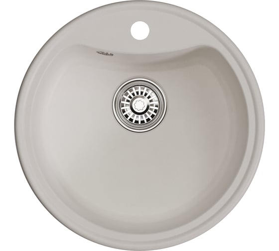 Изображение товара Мойка MIXLINE ML-GM09 круглая, ультра-белая 341, 510 мм глубина чаши 190 NEW 551802