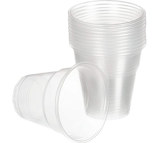 Изображение товара Стакан одноразовый ОФИСМАГ 100 мл, плотный, пластиковый, прозрачный, 100 шт 608258