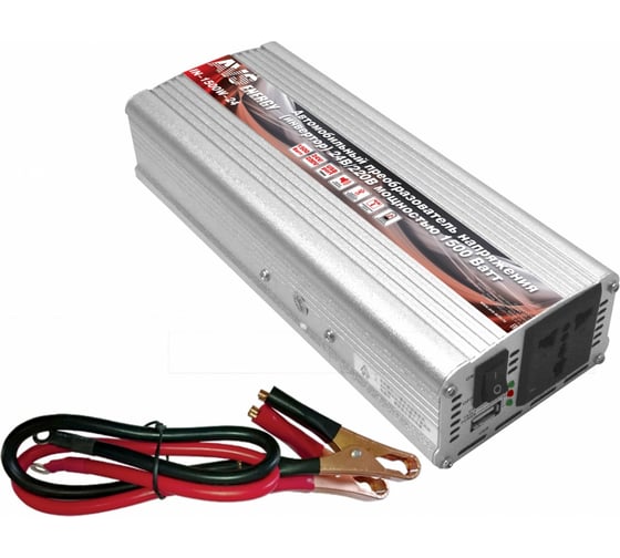 Изображение товара Инвертор автомобильный AVS 24/220V IN-1500W-24 80325