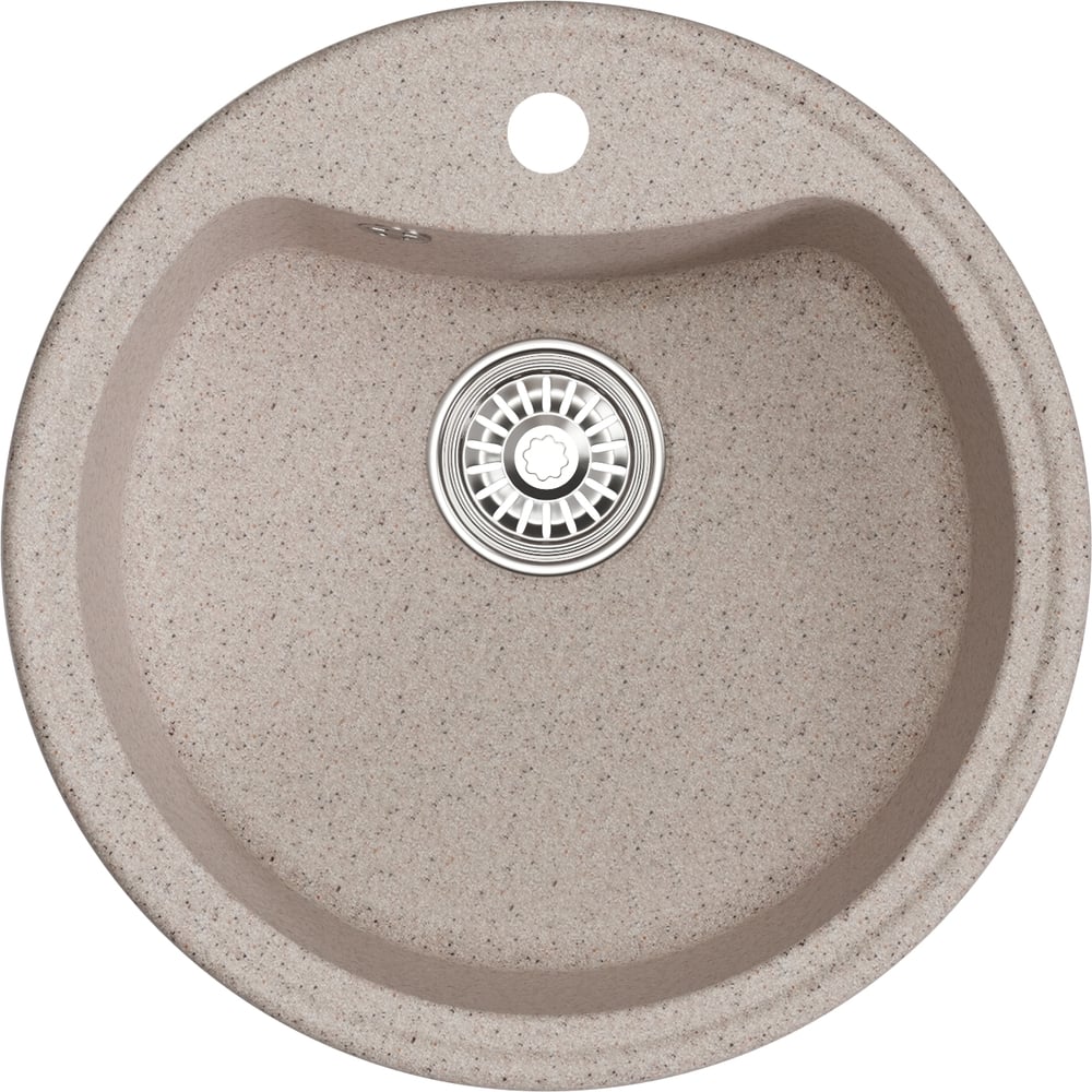 Изображение товара Мойка MIXLINE ML-GM09 круглая песочная 510 мм глубина 190 мм врезная