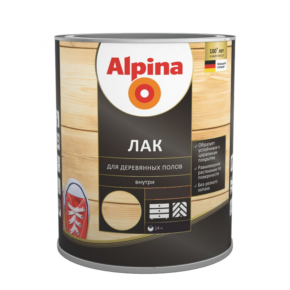 фото Лак alpina svt алкидно-уретановый для деревянных полов глянцевый 0,75л 948103940