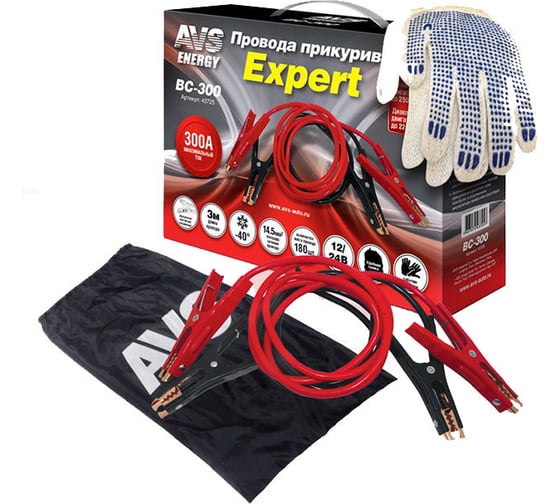 Изображение товара Провода прикуривания AVS Expert BC-300 3 метра 300 А 43725