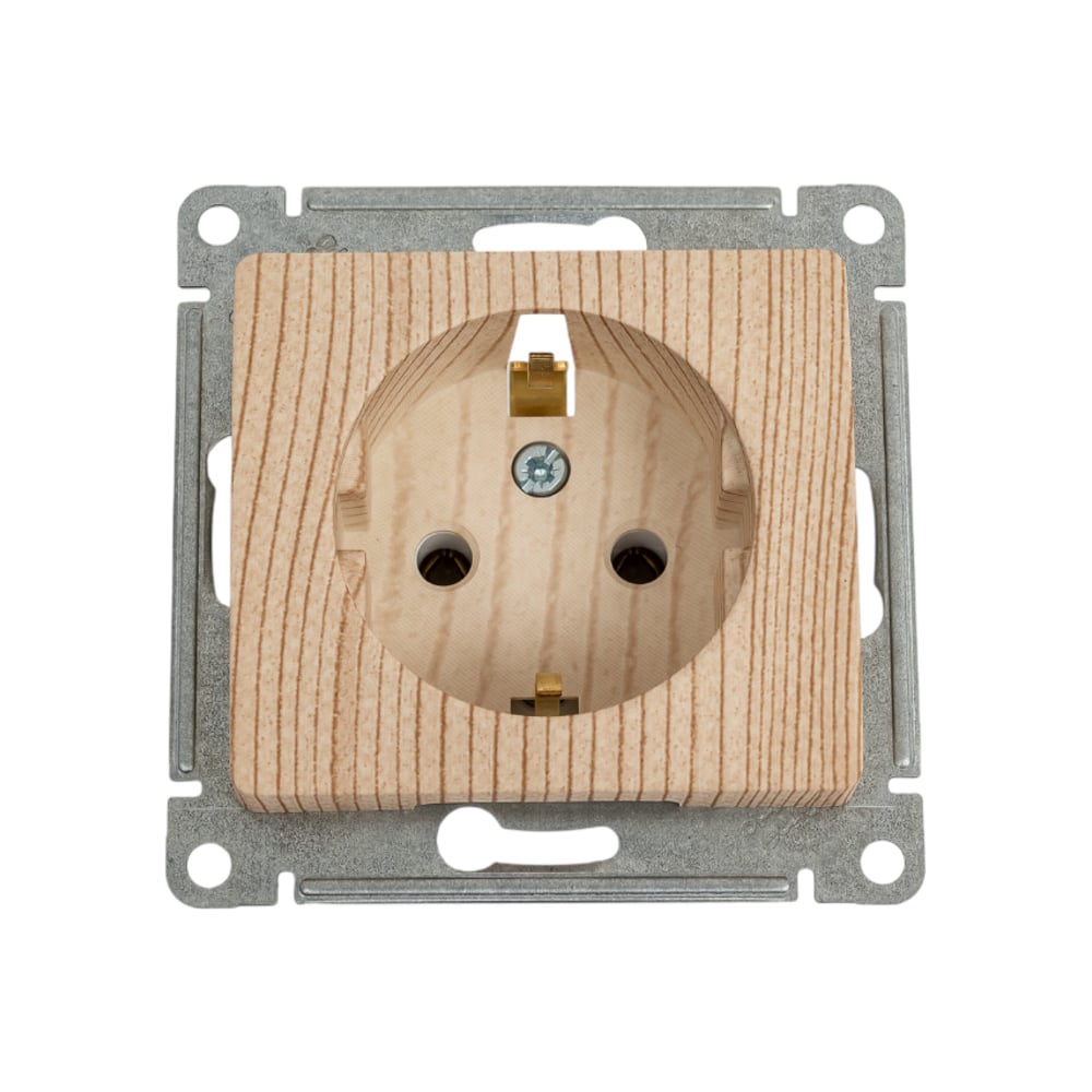 Изображение товара Механизм розетки с заземлением Systeme Electric Glossa сосна 16А IP20