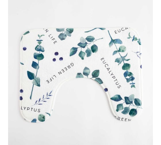 Изображение товара Коврик для ванной Этель Эвкалипт, 50x40 см, велюр 5399397