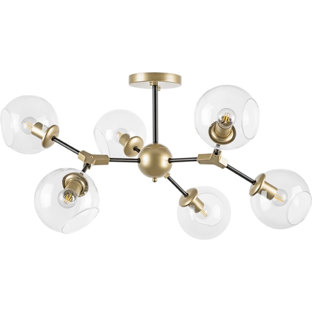 Изображение товара Люстра Lightstar на штанге beta 785063 стиль модерн черный и золото 6 ламп