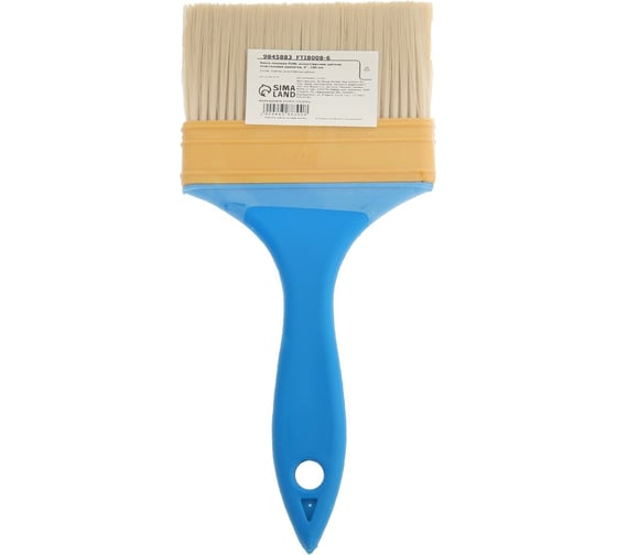 Изображение товара Плоская кисть ЛОМ промо, искусственная щетина, пластиковая рукоятка, 4, 100 мм 9845883