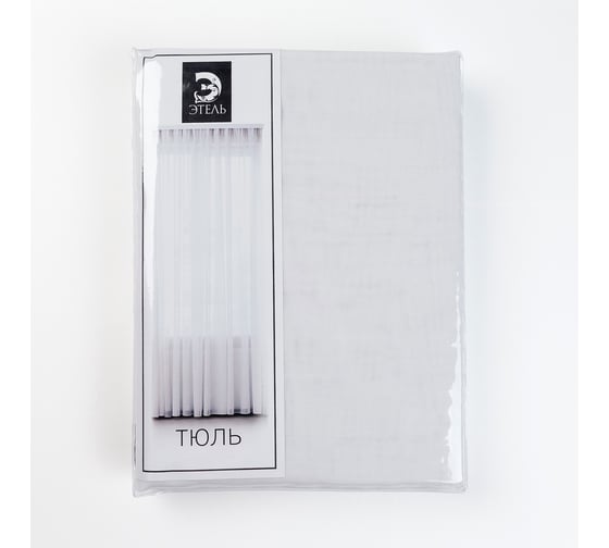 Изображение товара Тюль Этель 140х300 белый, вуаль, 100% п/э 4280480