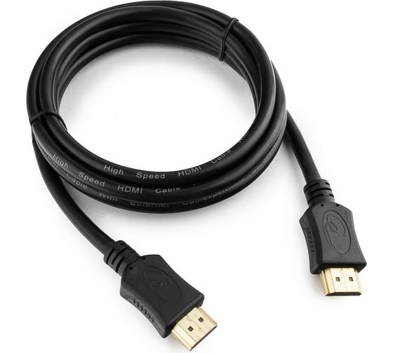 Изображение товара Кабель Cablexpert HDMI 1.8м, v2.0, 19M/19M, серия Light, черный, экран, пакет CC-HDMI4L-6