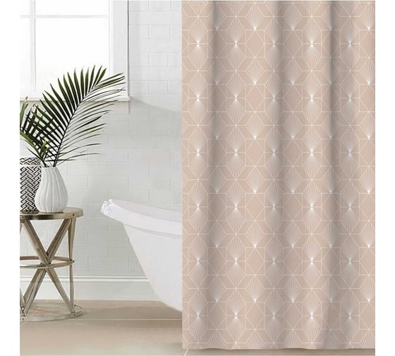 Изображение товара Штора для ванной Этель Geometry 145x180 см, полиэстер 9535003