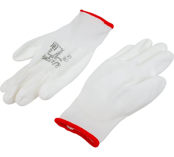 Изображение товара Нейлоновые перчатки с полиуретановым покрытием ULTIMA WHITE TOUCH белые ULT620/S