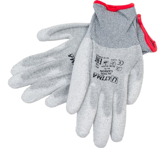 Изображение товара Нейлоновые перчатки с карбоновой нитью и полиуретановым покрытием ULTIMA CARBON ULT630/S