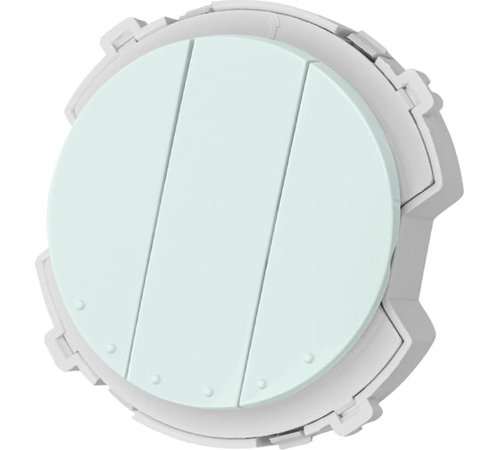 Изображение товара Выключатель TDM ELECTRIC 3-кл. 16а 250в проходной фисташковый, "байкал" SQ1819-0136