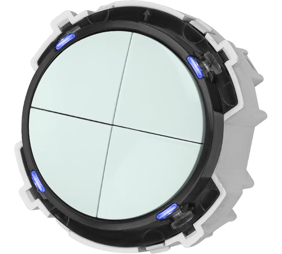 Изображение товара Выключатель TDM ELECTRIC 4-кл. 16а 250в кнопочный механизм фисташковый, "байкал" SQ1819-0128