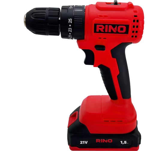 Изображение товара Дрель-шуруповерт аккумуляторная ударная бесщеточная RINO 40Нм 21В АКБ 1.5Ач DRL5-1